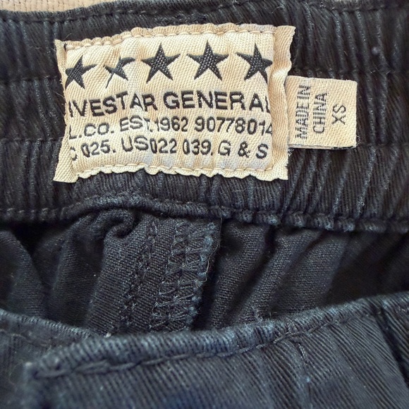 Fivestar General Low Rise Balloon Cargo Pants XS | Y2K Streetwear Black - Picture 5 of 10